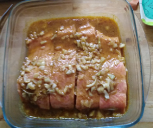 Truite marinée