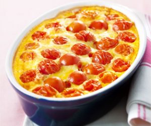 Clafoutis aux tomates cerises