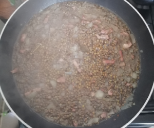 Lentilles au confit de canard