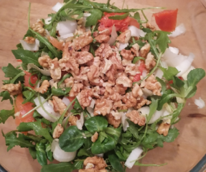 Salade verte au poissons fumés