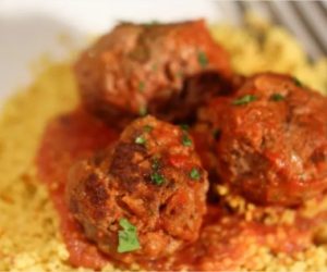 Boulettes de bœuf aux tomates et pois chiches