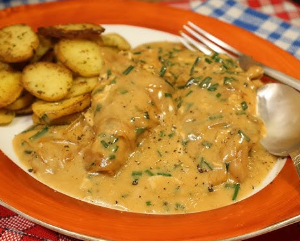 Filets de poulet sauce camembert
