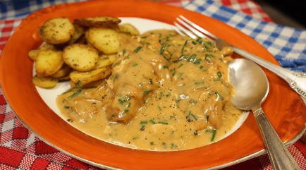 Filets de poulet sauce camembert