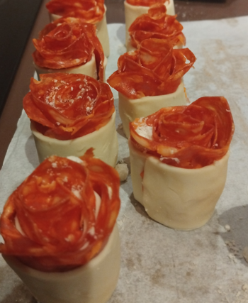 Fleur feuilleté chorizo