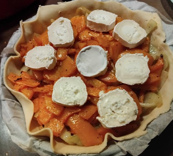 Tarte aux butternut oignons
