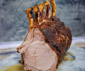 Carré de porc, sauce clémentines et sirop d’érable