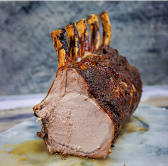 Carré de porc, sauce clémentines et sirop d’érable